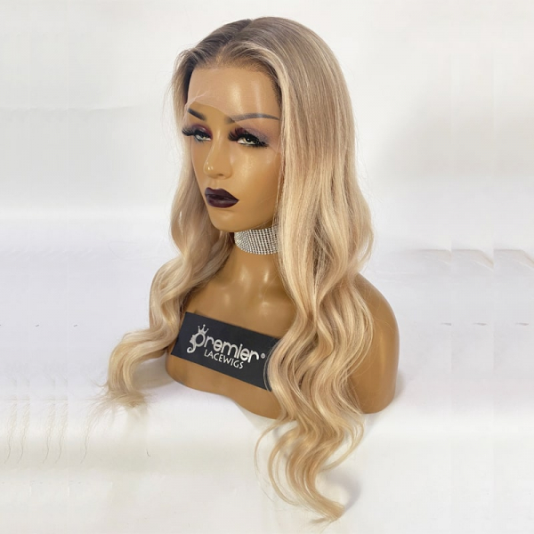 Wavy 2024 h.d ash blonde balayage lace wig