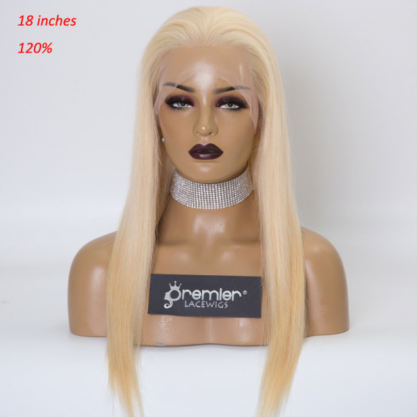 Blonde Color 613 Chinese Virgin Hair Straight Full Lace Wigs