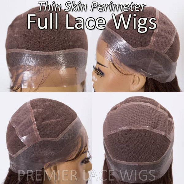 Thin Skin Perimeter Full Lace Wigs 100 Human Hairs Silky Straight Premierlacewigs