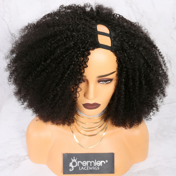 Textured U Part Wigs Kinky Coily For 4b and 4c textures